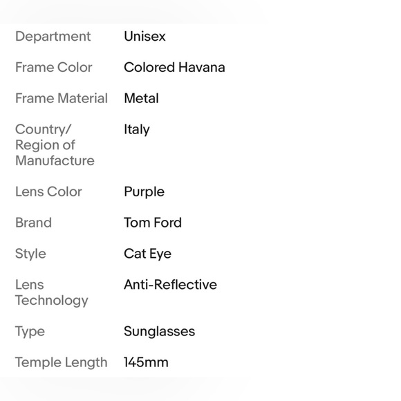 Tom Ford Charlotte TF657 52G  62-15-145mm 100% Authentic ‼️ - Picture 12 of 14